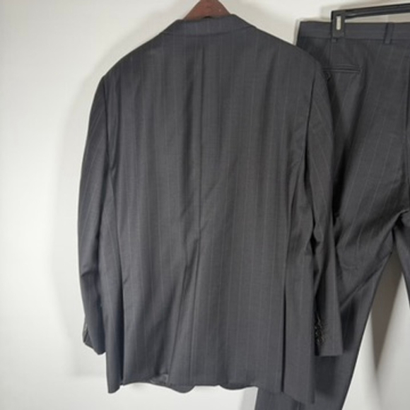 Ermenegildo Zegna Trofeo Charcoal Pinstripe Suit Set Mens Size IT 54 R US 44 R - Picture 6 of 16